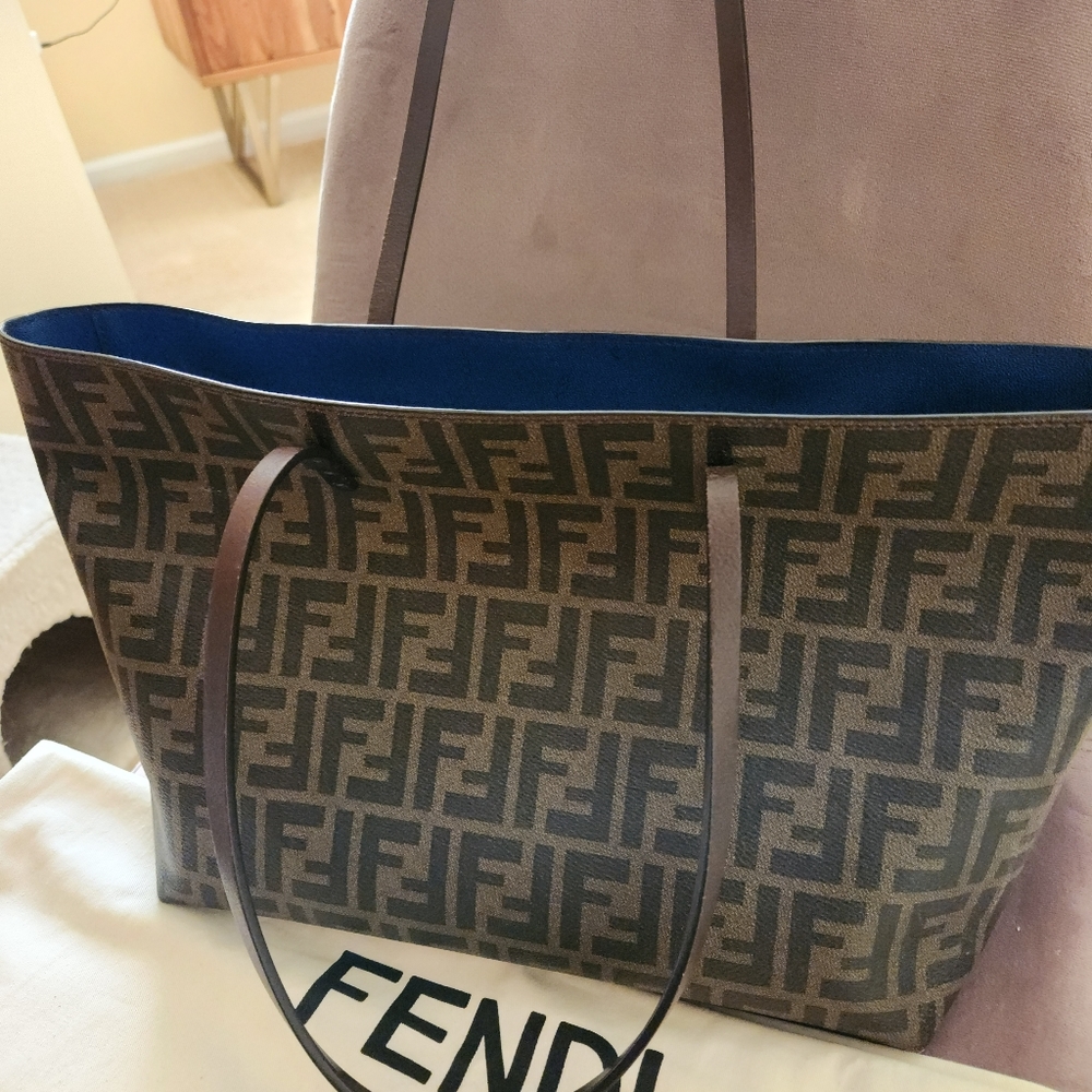 Fendi Zucca Spalmati Roll  Tote